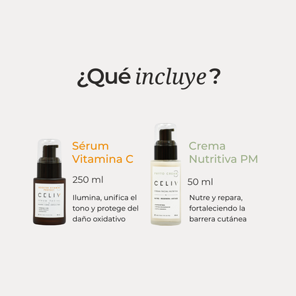 PACK COLÁGENO + Envío Gratis: Sérum Vitamina C + Crema Nutritiva PM
