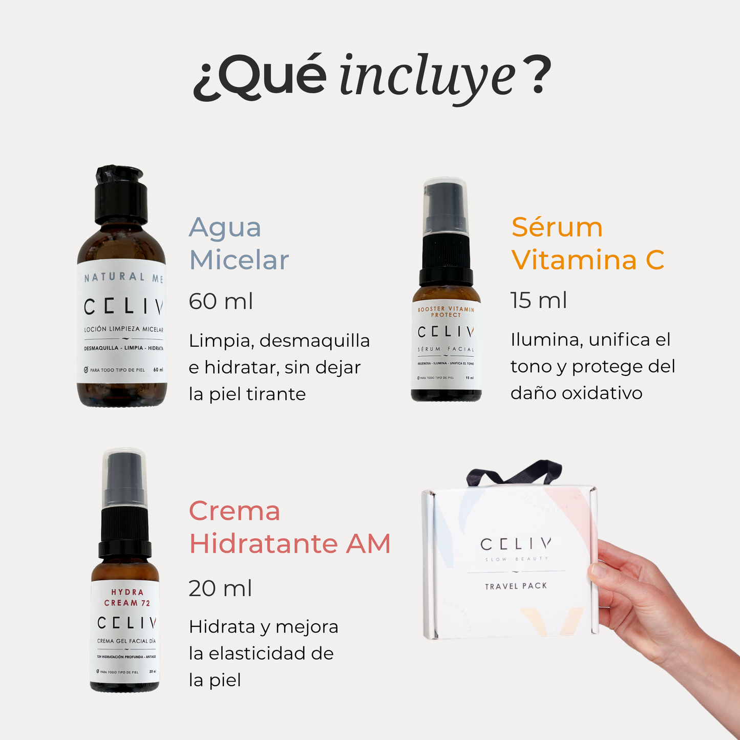 PACK INICIA: Limpieza + Sérum Vitamina C + Crema Hidratante AM