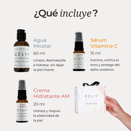 PACK INICIA: Limpieza + Sérum Vitamina C + Crema Hidratante AM