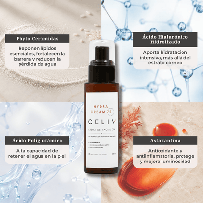 Crema Facial Hidratante AM - Hydra Cream 72 [60 ml] - CELIV