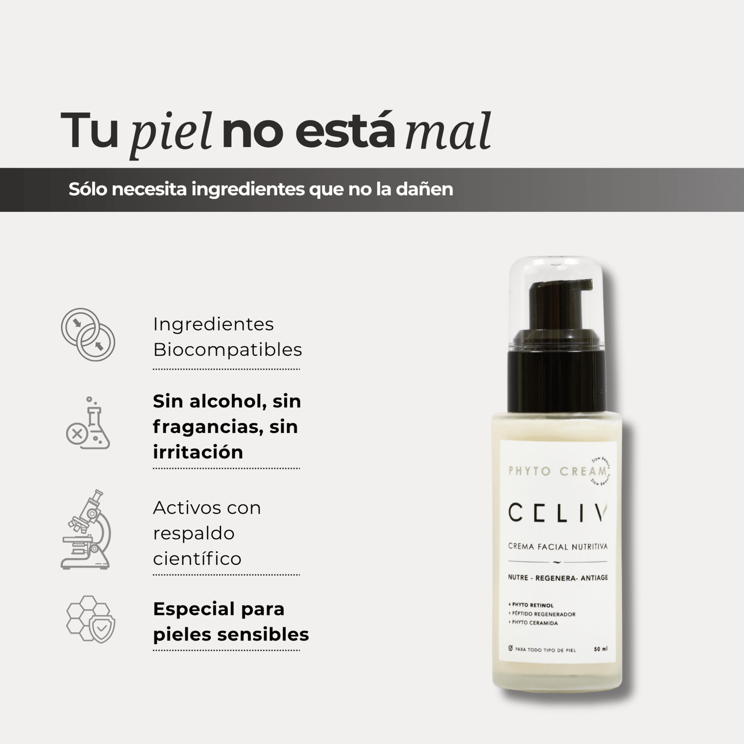Crema Facial Nutritiva PM - Phyto Cream [50 ml] - CELIV