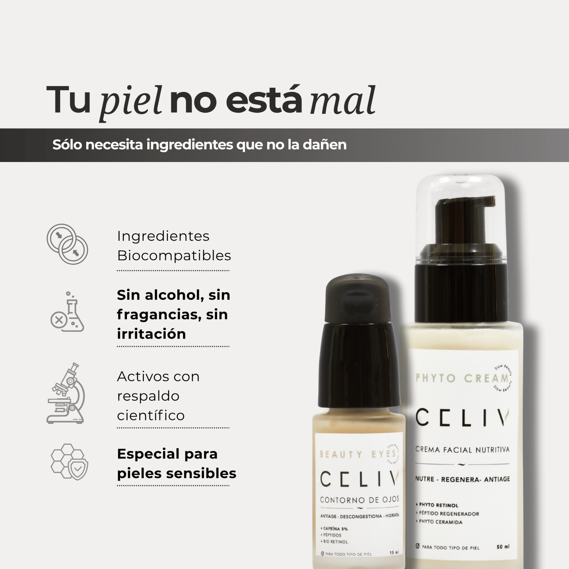 PACK REPARADOR: Contorno de Ojos + Crema Nutritiva PM - CELIV