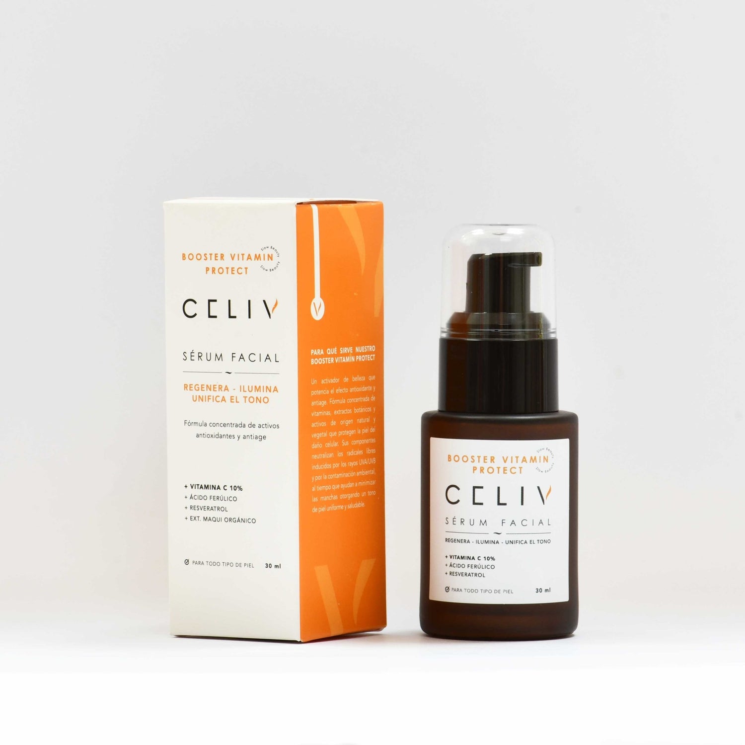 Booster Vitamin Protect CELIV, sérum antioxidante con vitamina C para una piel más luminosa.