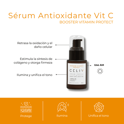 Sérum Antioxidante Vitamina C - Booster Vitamin Protect [30 ml] - CELIV